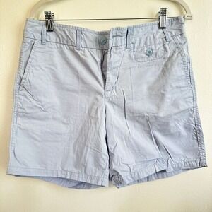 Dockers Summer Mid-Length Shorts Women Light Blue Size 6 No Stretch‎